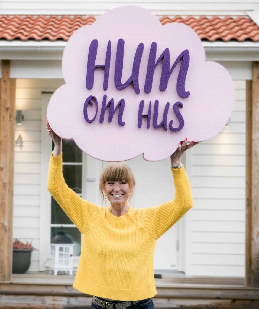Woman with logo